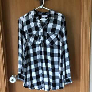 Buffalo check maternity shirt